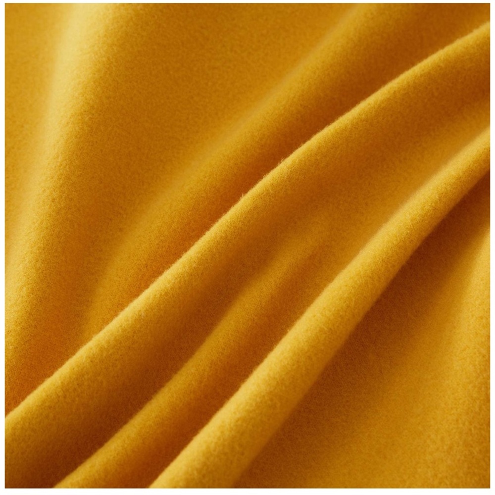 Wool Blend Solid Cushion Covers Mustard Yellow - Picture 2 of 8